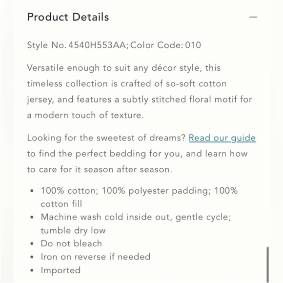 Anthropologie Dahlia Cotton Jersey Floral Quilt Size Queen NWT - Picture 4 of 11